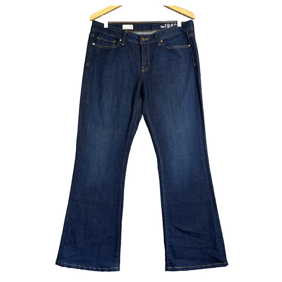 Gap 1969 Jeans Womens 30R Long & Lean Denim Trousers Blue Bootcut Casual Cowgirl - Picture 1 of 14